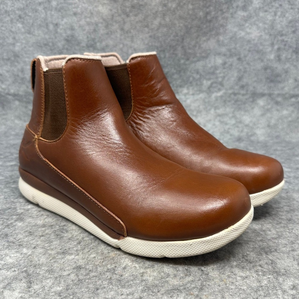 Kuru Luna Leather Boots Womens Sz 9 Chelsea Comfort Brown Shoes Outdoor
